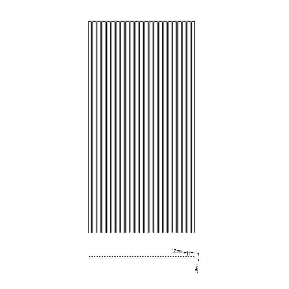 80cm Reeded Glass Shower Screen with Gold F-Brackets and Square Pole