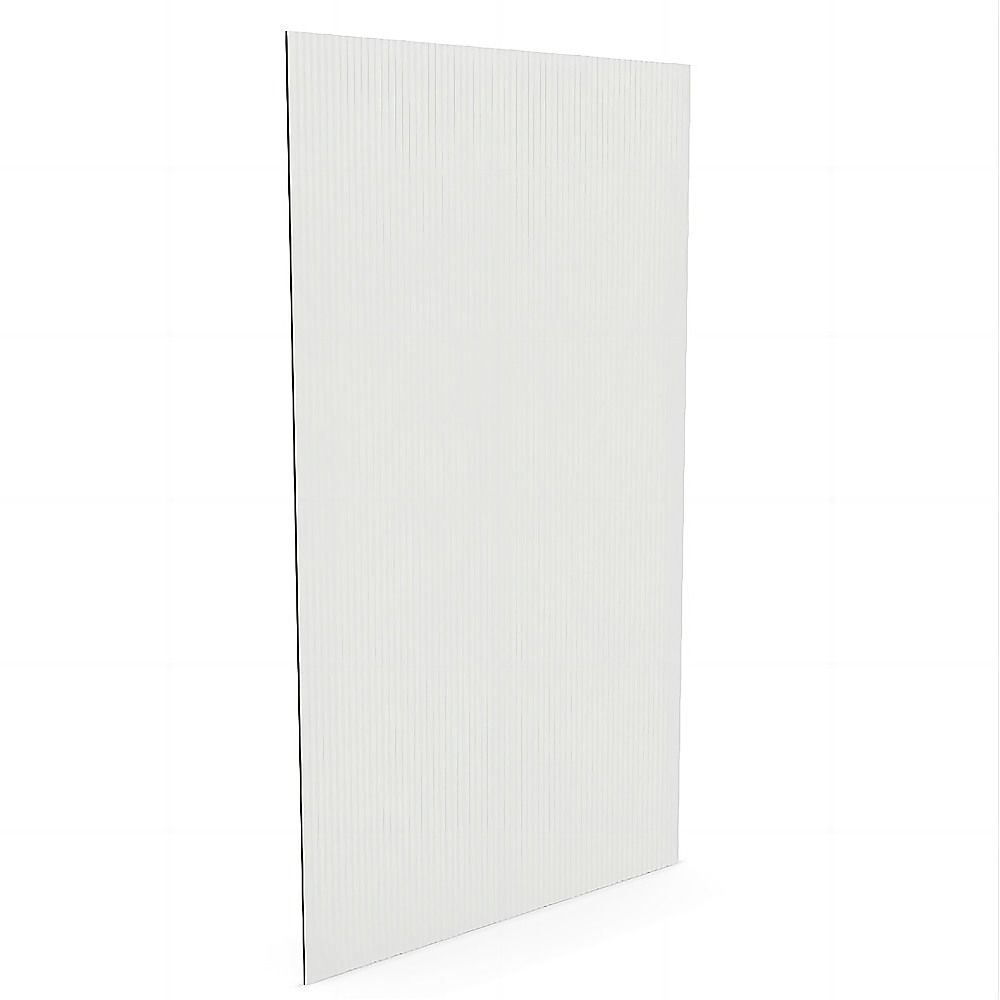 120cm Reeded Glass Shower Screen with Gold F-Brackets and Square Pole