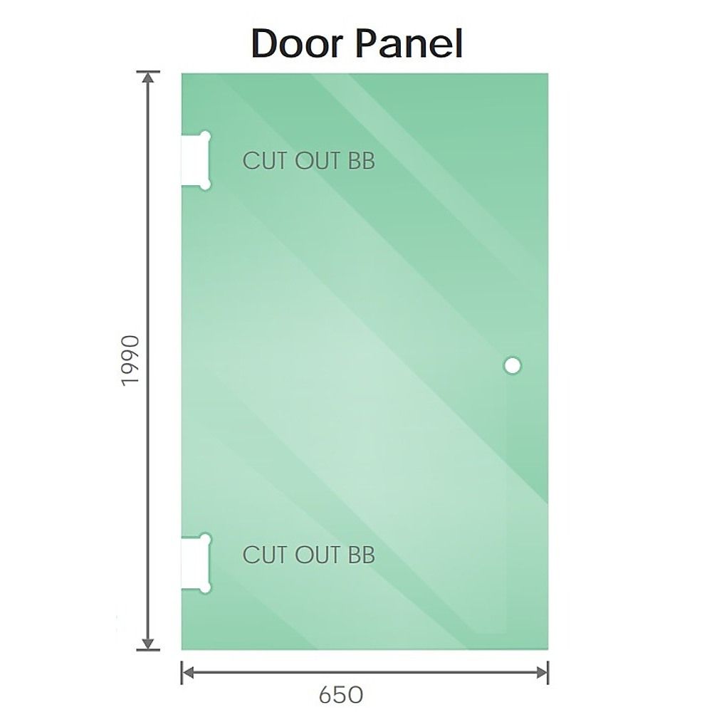 100x80cm Corner Frameless Shower Screen – Gold U-Brackets and Floor U-Bracket with SS Hinges for Contemporary Bathrooms