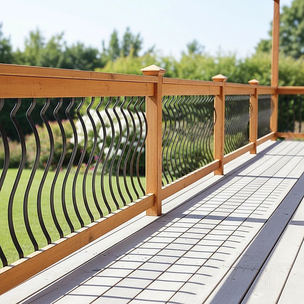 51 Pack 82cm Metal Deck Balusters Iron Stair Railing Spindles for Outdoor Indoor Use