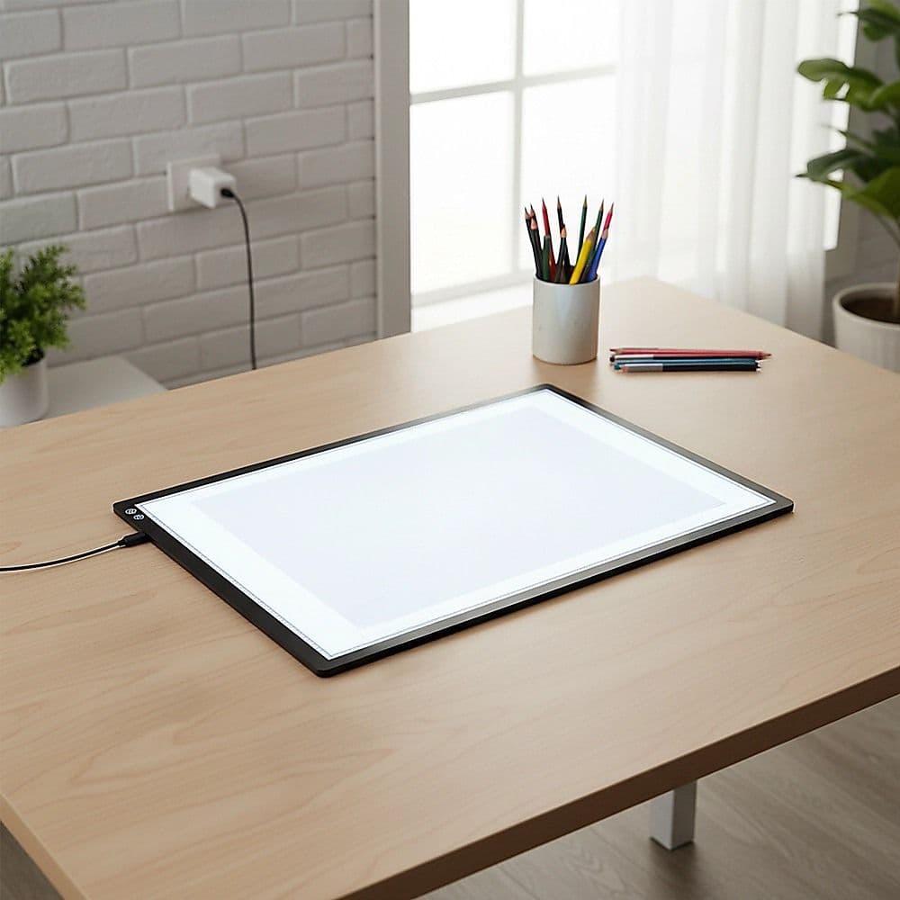 A2 LED Light Box for Drawing Calligraphy and Tracing Artists Pad with Three Colour Temperatures and Stepless Dimming