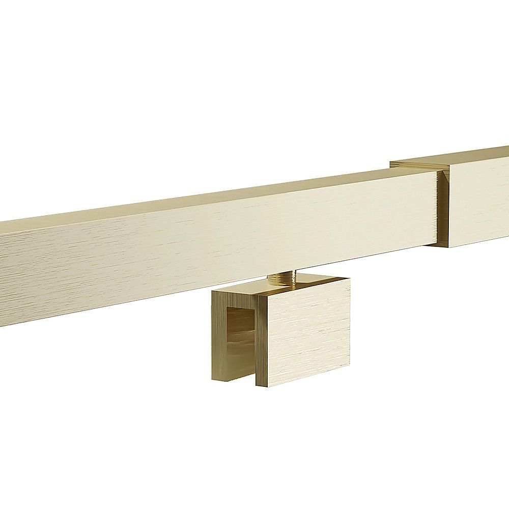 Adjustable Semi Frameless Shower Screen 82-90cm x 98-101cm With Gold Hardware For Modern Bathrooms