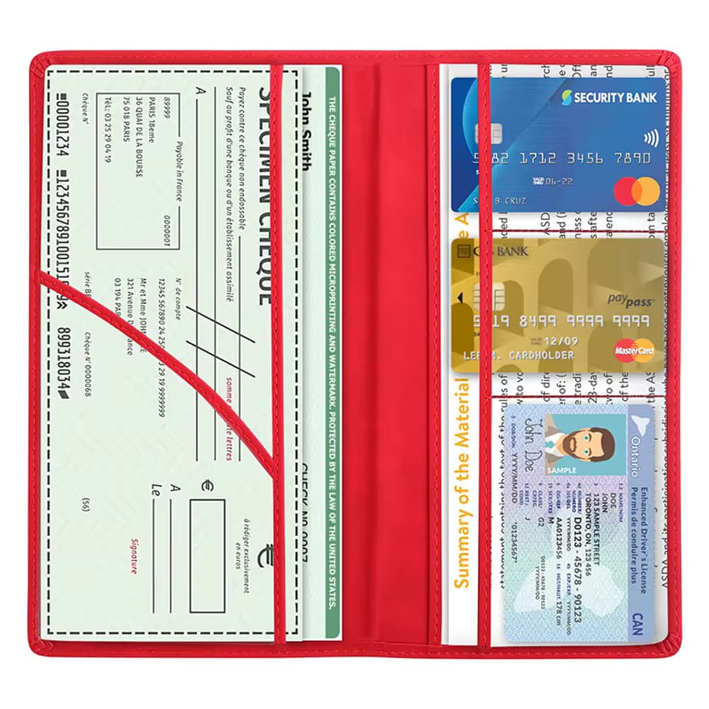 3 Pcs Car Registration and Insurance Holder Slim Document Organizer Ultra-Slim Compact Purple