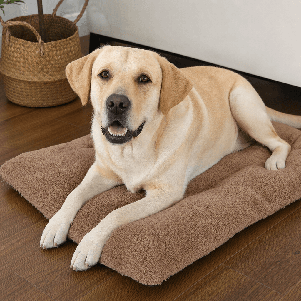 Self-Warming Pet Blanket Polyester M Size 45 x 70 x 5 cm Thick Winter Comfort Mat Portable Bed Liner for Home Travel and Crates