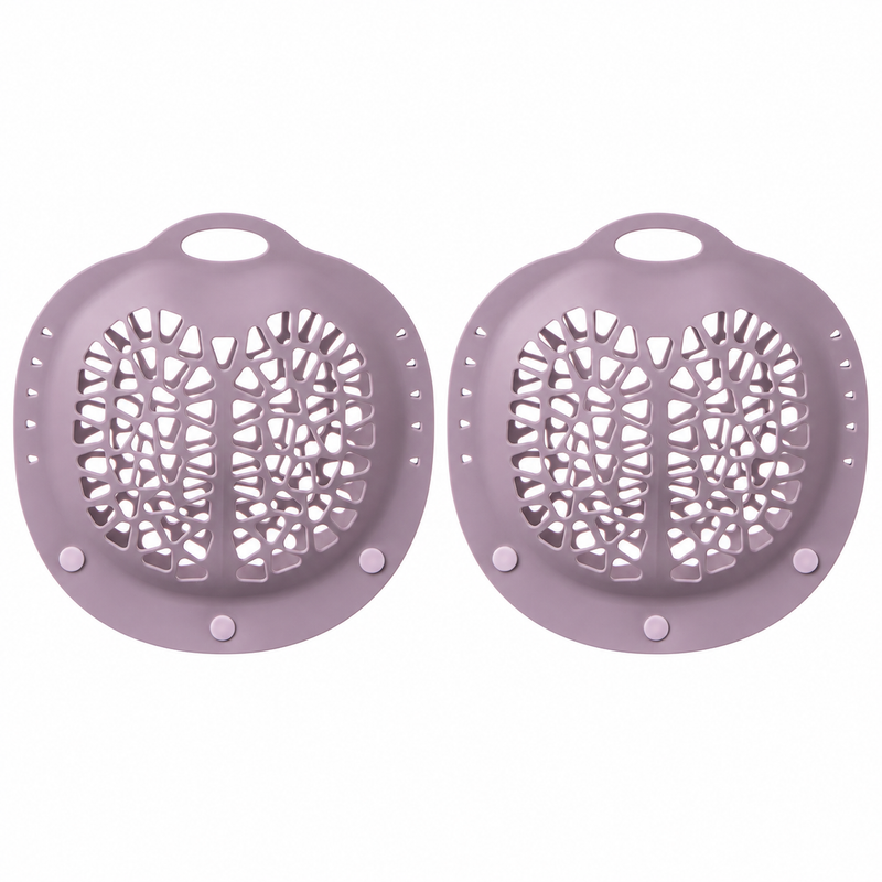 Purple 2-Pack Silicone Bra Laundry Bag – Anti-Deform Lingerie Washer with Hanging Loop & Pomegranate Mesh Design