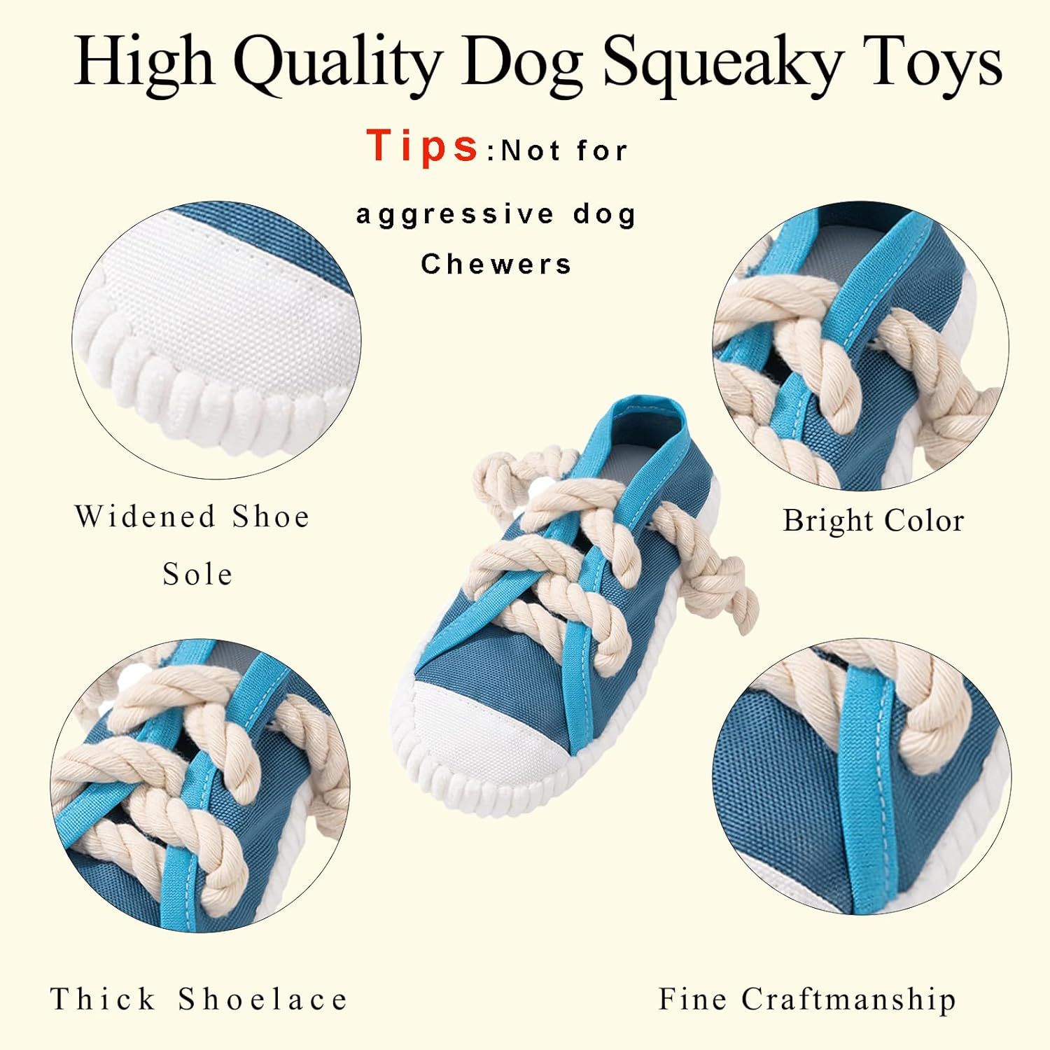 2-Pack Pink and Purple Bite Resistant Slipper Interactive Dog Toy Built in BB Squeaky & Bell - Durable Oxford Cloth and Cotton Rope Chew Toy for Teeth Cleaning & Boredom Relief