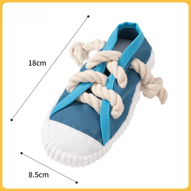 2-Pack Pink and Purple Bite Resistant Slipper Interactive Dog Toy Built in BB Squeaky & Bell - Durable Oxford Cloth and Cotton Rope Chew Toy for Teeth Cleaning & Boredom Relief