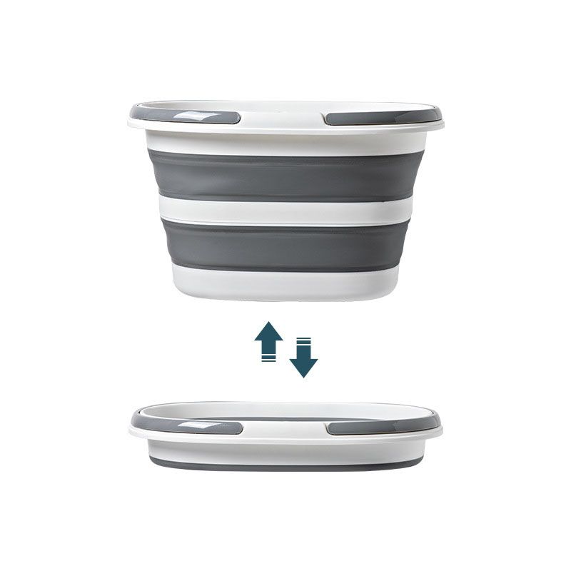 Blue Foldable Collapsible Bucket - 16L Portable Space Saving Basin for Laundry Cleaning Outdoor Use