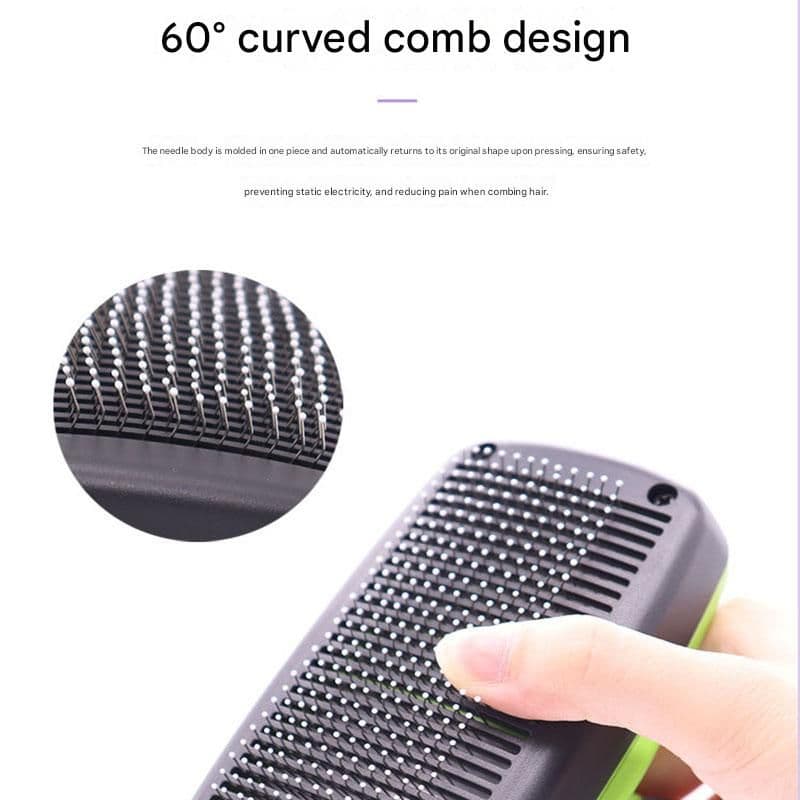 Large Self-Cleaning Deshedding Brush for Cats and Dogs in Yellow