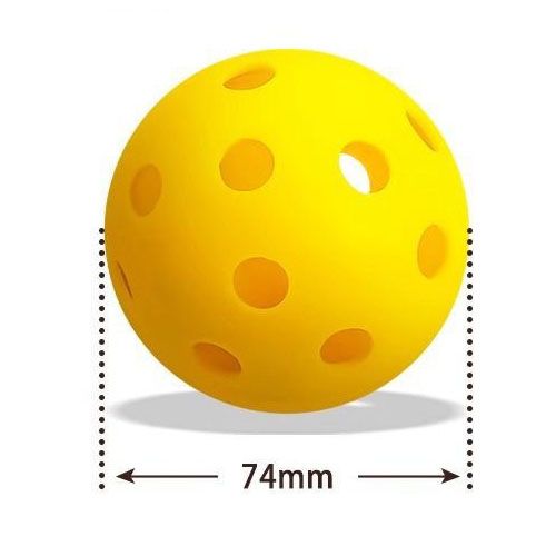 Orange Pickleball Balls Set - 6 Piece 40 Hole Outdoor Indoor Pickleball Match Balls