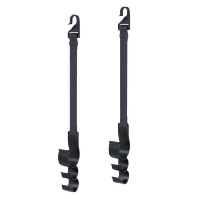 2PCS Car Seat Back Hooks Organizer Heavy Duty Adjustable 23cm Black