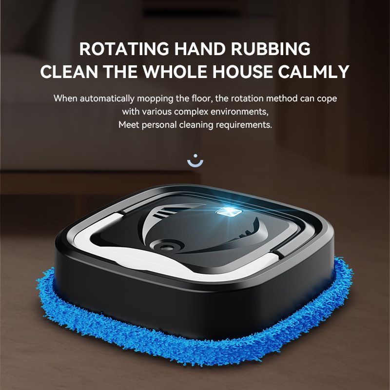 White P6 Smart Robotic Mop and Floor Cleaner for Full Home Cleansing – High Power, Wet & Dry Dual Use, Obstacle Sensing, Spray Humidifier, 2.5H USB Rechargeable Long Battery Life and 8cm Low-Profile Body, Large 25X 25CM Advanced Mopping Pad (EOFY Pro