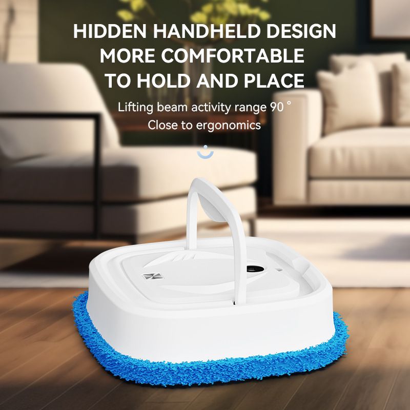 White P6 Smart Robotic Mop and Floor Cleaner for Full Home Cleansing – High Power, Wet & Dry Dual Use, Obstacle Sensing, Spray Humidifier, 2.5H USB Rechargeable Long Battery Life and 8cm Low-Profile Body, Large 25X 25CM Advanced Mopping Pad (EOFY Pro