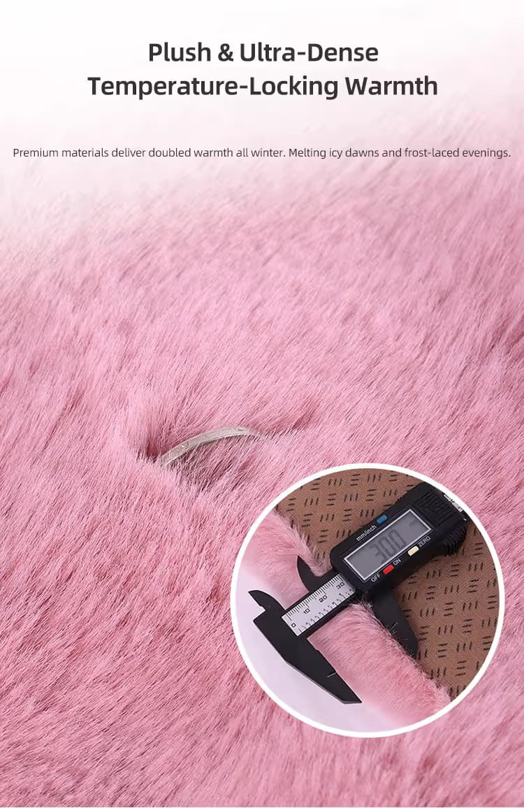 2-Piece Winter Warm Non-Slip Car Interior Comfort Combo Green Soft Bubble Fleece 3D Fluffy Car Seat Cushion Black Plush Steering Wheel Cover