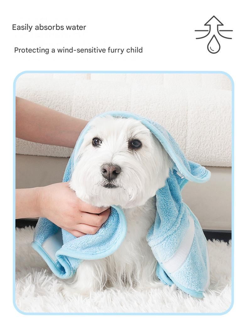 Yellow XL size Pet Drying Robe with Hood - Quick Dry Coral Fleece Towel for Dogs and Cats, Super Absorbent Bathrobe with Cute Rabbit Ears, Adjustable Fit for All Sizes, Easy to Wear and Machine Washable