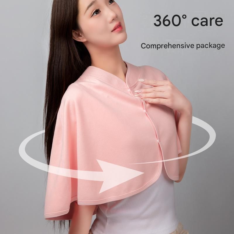 Purple Maternity Nursing Shoulder Wrap Cape – Ultra Soft Sakura Fleece Postpartum Shawl, Windproof Warm Nursing Cover for Breastfeeding, Pregnancy & Winter Comfort