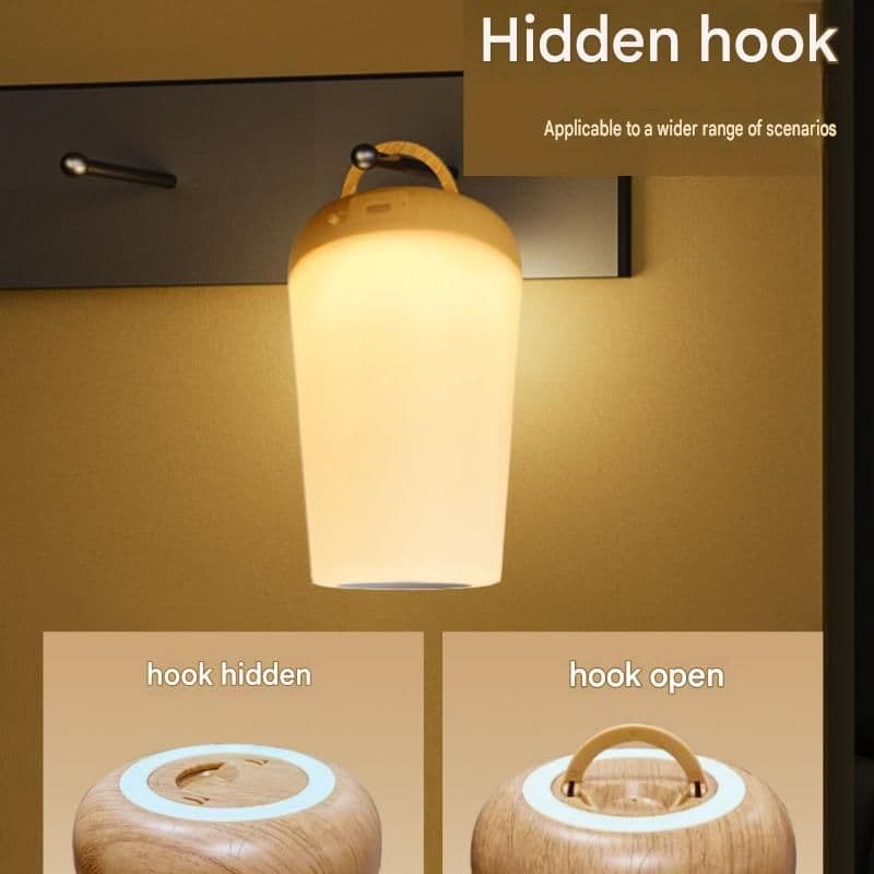 Mood Lights 2 Piece Bedroom Atmosphere Bundle White RGB Rechargeable LED Night Light Vintage Camping Style Wall Tapestry Home Decor Set