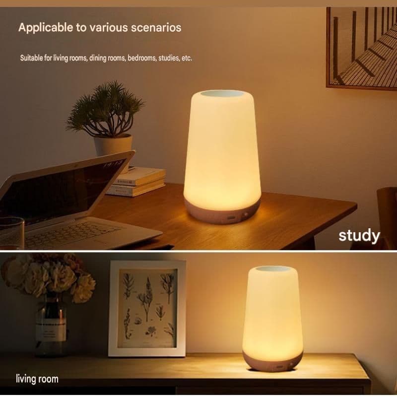 Mood Lights 2 Piece Bedroom Atmosphere Bundle White RGB Rechargeable LED Night Light Vintage Camping Style Wall Tapestry Home Decor Set