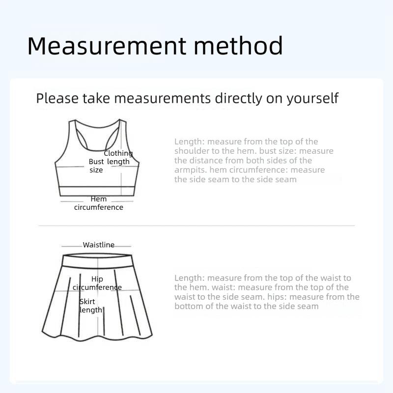 Women's Linear Sports Set Adjustable Straps Removable Pads Anti-Exposure Skirt XL Size Blue