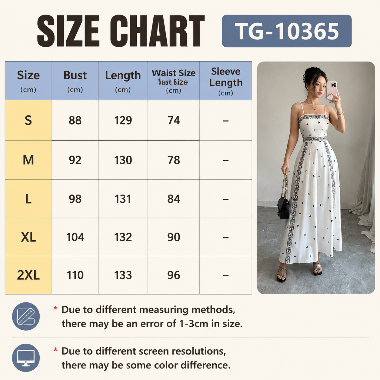 Women's White Boho Print Maxi Dress 2XL Size - Stretch Polyester Fabric, Spaghetti Straps, Fitted Waist and A-Line Silhouette for Spring Summer Beach Vacations, Travel, Parties and Events