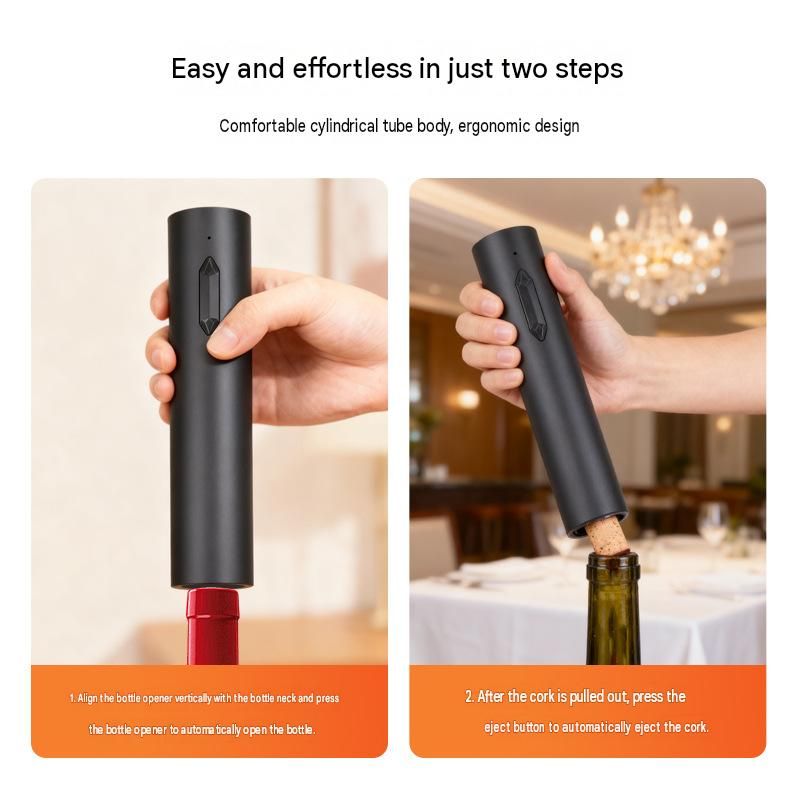 Electric Wine Opener - Rechargeable Automatic Corkscrew , USB-C Fast Opening Bottle Opener for Red Wine, Ergonomic ABS Stainless Steel Design, Home Bar & Party Essential