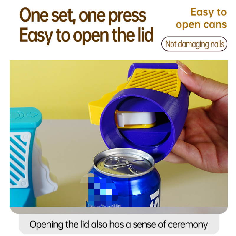 2-pack Dark blue Easy Open Can Opener Tool - Nail Safe Beverage Lid Lifter with Ergonomic Grip, Portable Plastic Drink Tab Opener for Soda and Beer Cans, Kitchen Gadget Gift