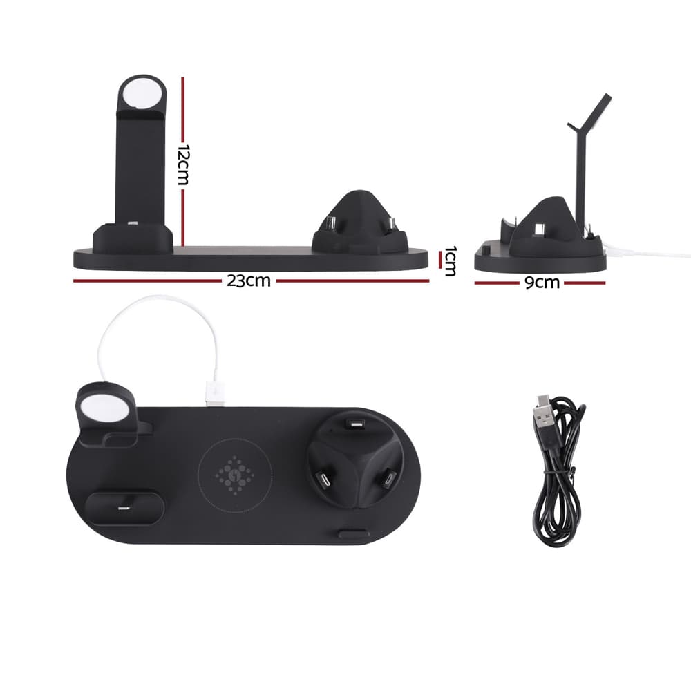 4-in-1 Wireless Charger Multi-function Station 15W Black