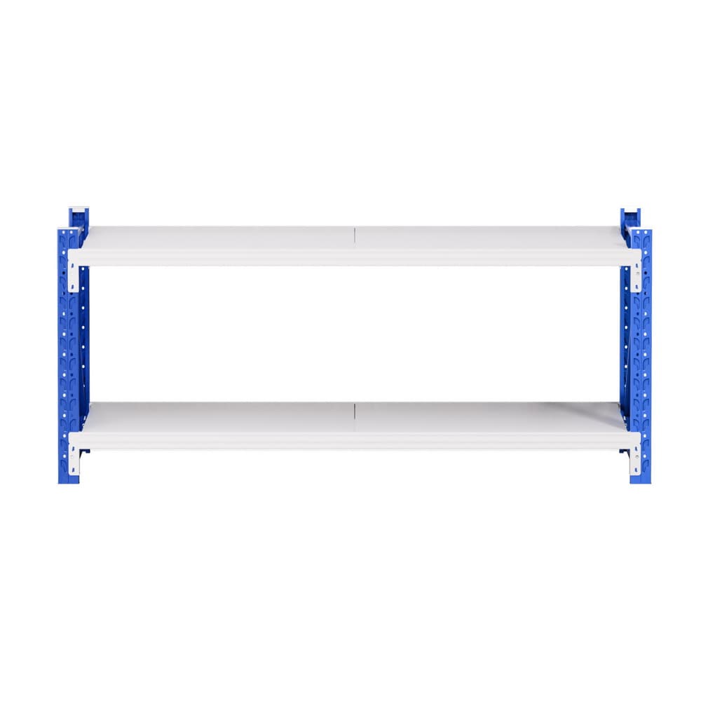 Garage Shelving Rack Heavy Duty 0.9M Adjustable Height Steel Blue and Grey