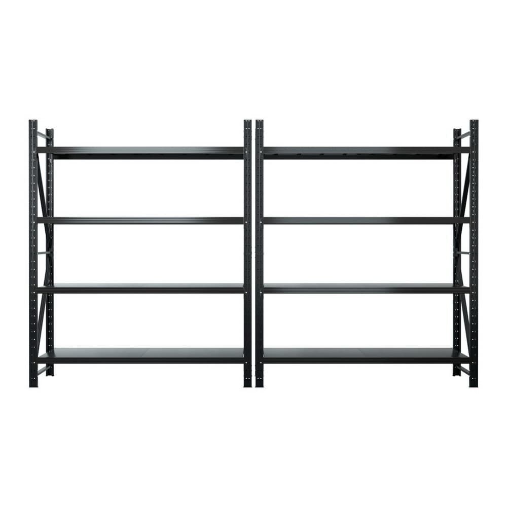 Freestanding Garage Shelving Heavy-Duty Storage 4Mx2.4M Black