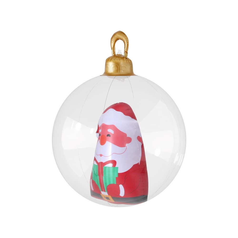 Christmas Inflatable Ball 60cm Water-Repellent PVC Santa Decoration Clear