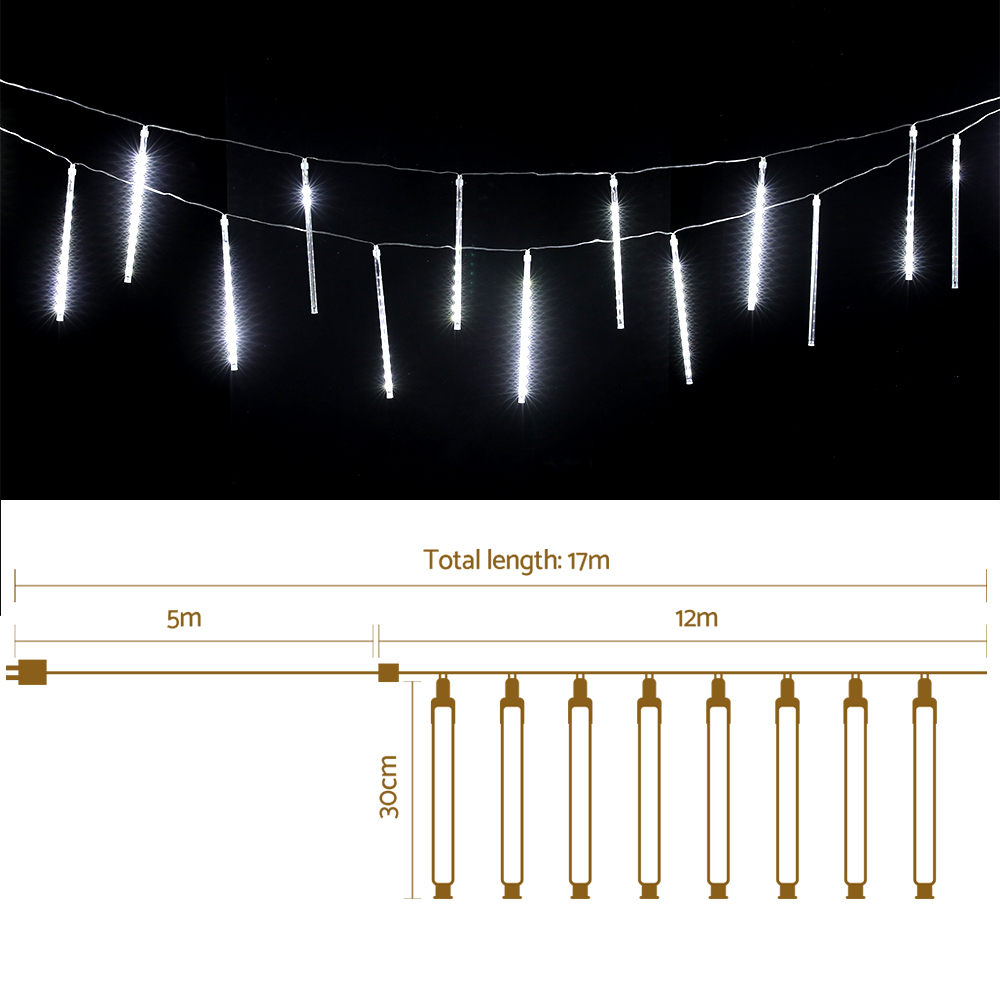 12M Christmas Lights Icicle Light 960 LED Falling Metor Jingle Jollys