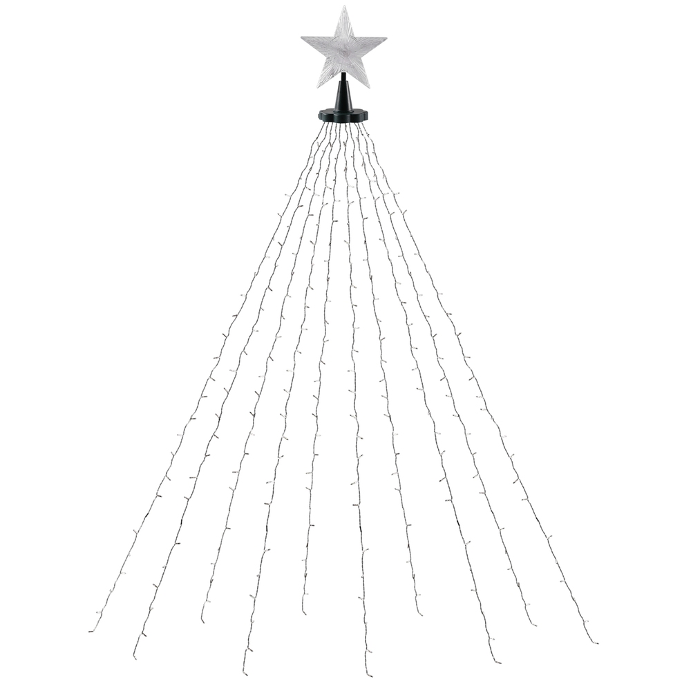 Jingle Jollys 2.5M Christmas Lights Waterfall String Light 300 LED Star Topper