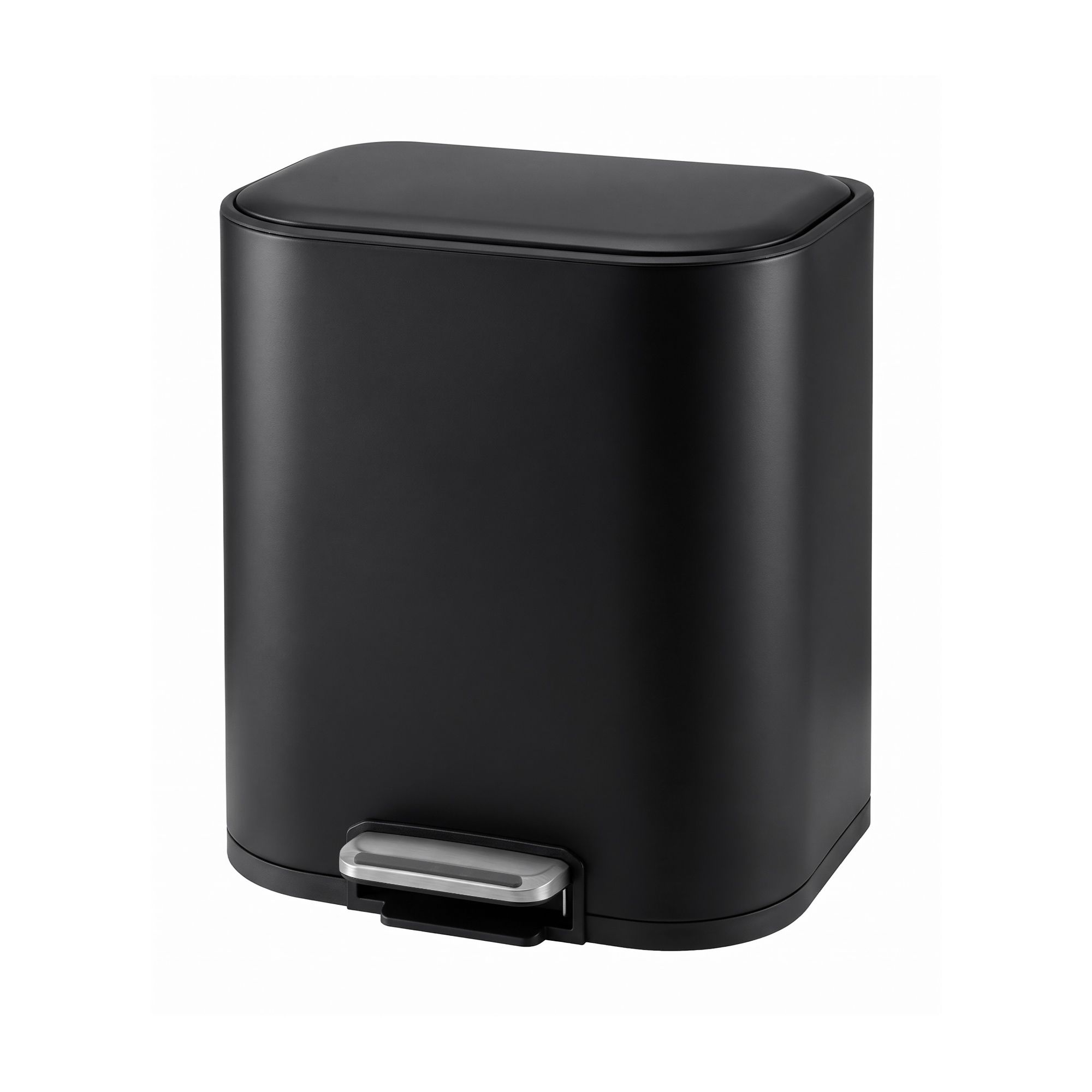Cefito 20L Trash Bin Steel Pedal Bins Soft Close Kitchen Rubbish Waste Can Black