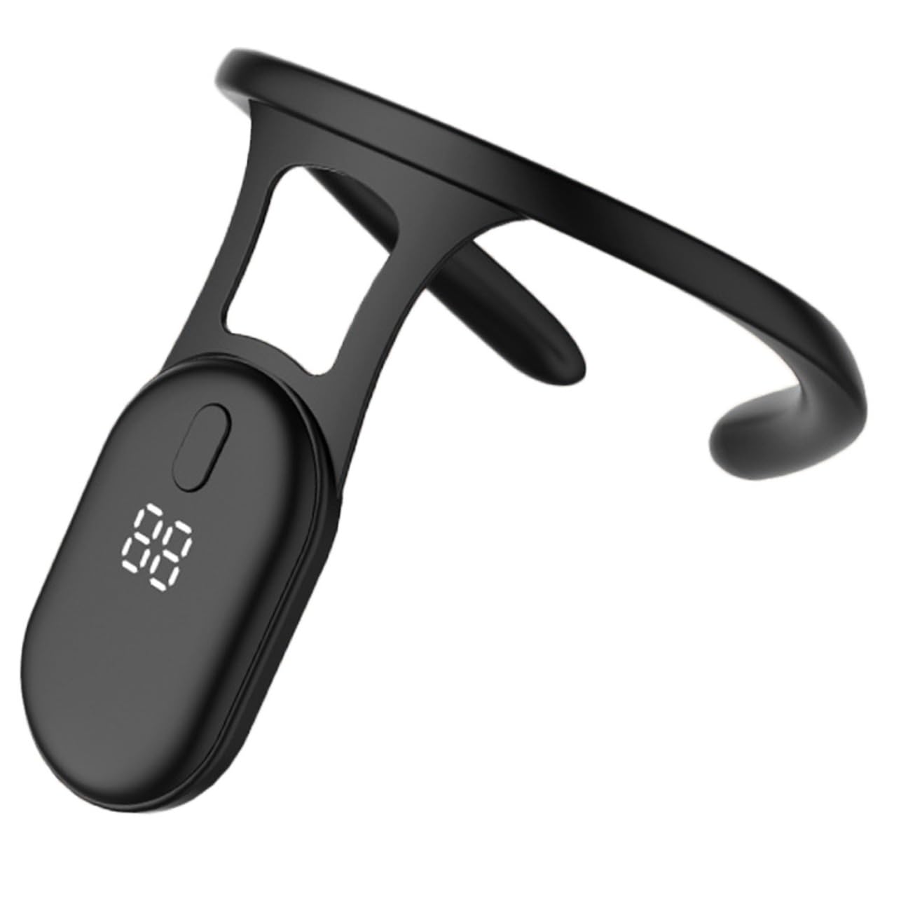 Smart Posture Corrector with Vibration Reminder – Neck-Worn Back Posture Trainer for Kids & Teens, Anti-Curved Back Device with Digital Display (Black)