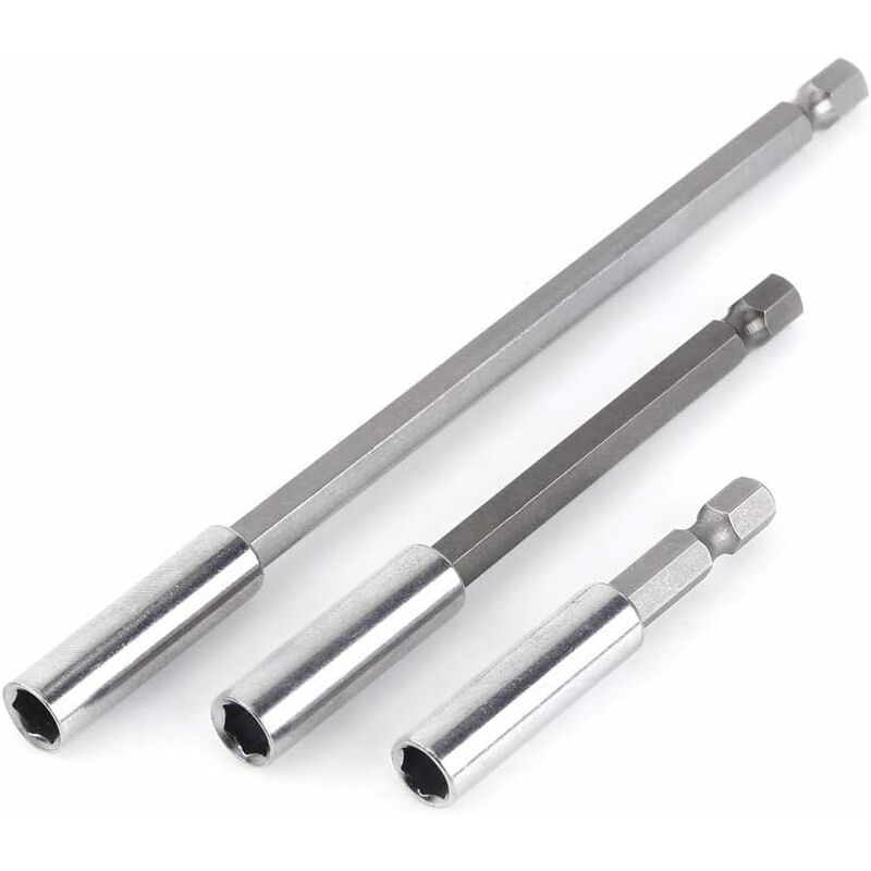 3 pcs 1/4" Magnetic Bit Holder Screwdriver Extension Hex Shank 60Mm 100Mm 150Mm Screwdriver Bit Extension