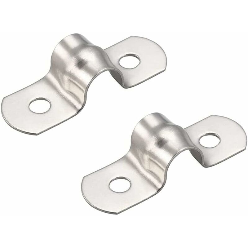 50 pcs 8Mm U-Tube 304 Stainless Steel Pipe Clamps Rigid Pipe Clamps U-Clamps For Pipe Fixing