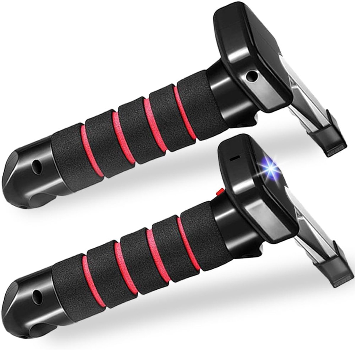 Set of 2 multifunctional car door handles, as an aid for getting in and out of cars, making it easier for disabled people / the elderly / small children / pregnant women / injured people to get in and out of the car