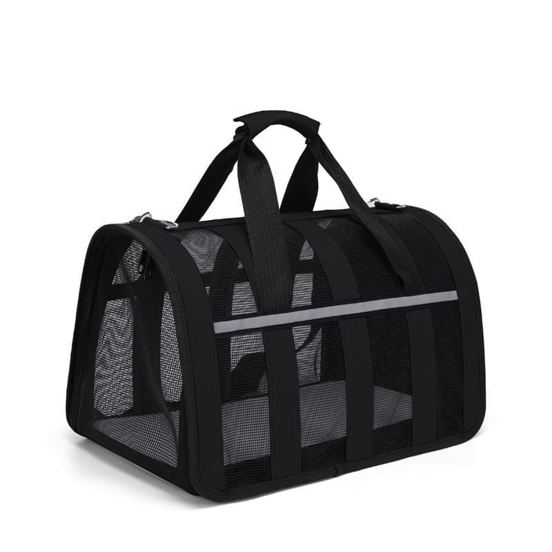 1 Pack Foldable Pet Carrier Bag for Cats and Dogs, Soft Breathable Travel Bag, Black, L