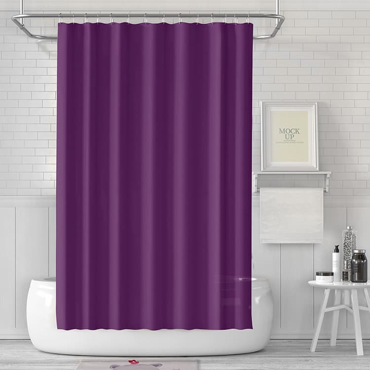 180x180cm Waterproof Shower Curtain, Quick-Drying Mold Resistant for Bathroom and Outdoor Shower, Purple
