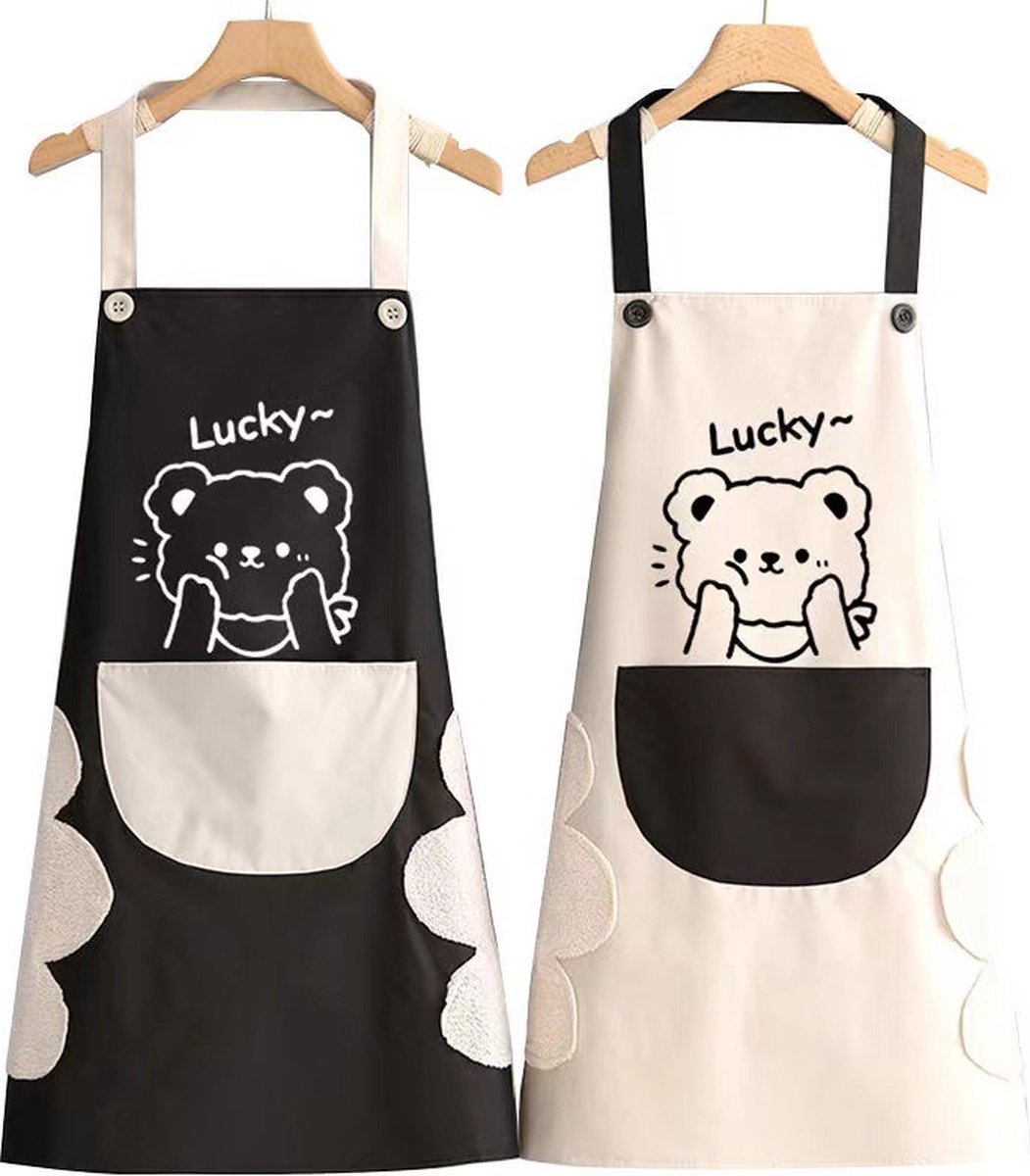 Kitchen Apron - 2 Pieces - Professional Cooking Apron - For Ladies and Gentlemen - Hospitality Apron - Easily Adjustable - Pottery Apron - Painting Apron - Crafts - For Men's Workshop - Denim Apron - Bartenders - Carpenter's Apron - Barbecue Aprons -
