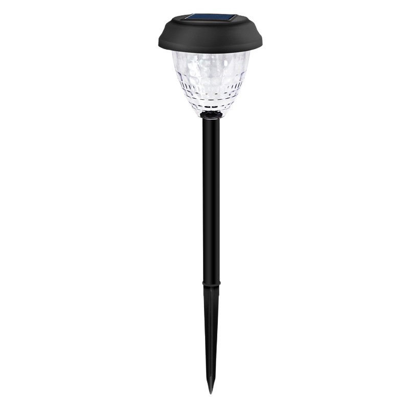 1 Pack Solar Powered LED Garden Stake Light, Waterproof Outdoor Pathway Lamp for Lawn, Patio, Driveway and Garden, Black