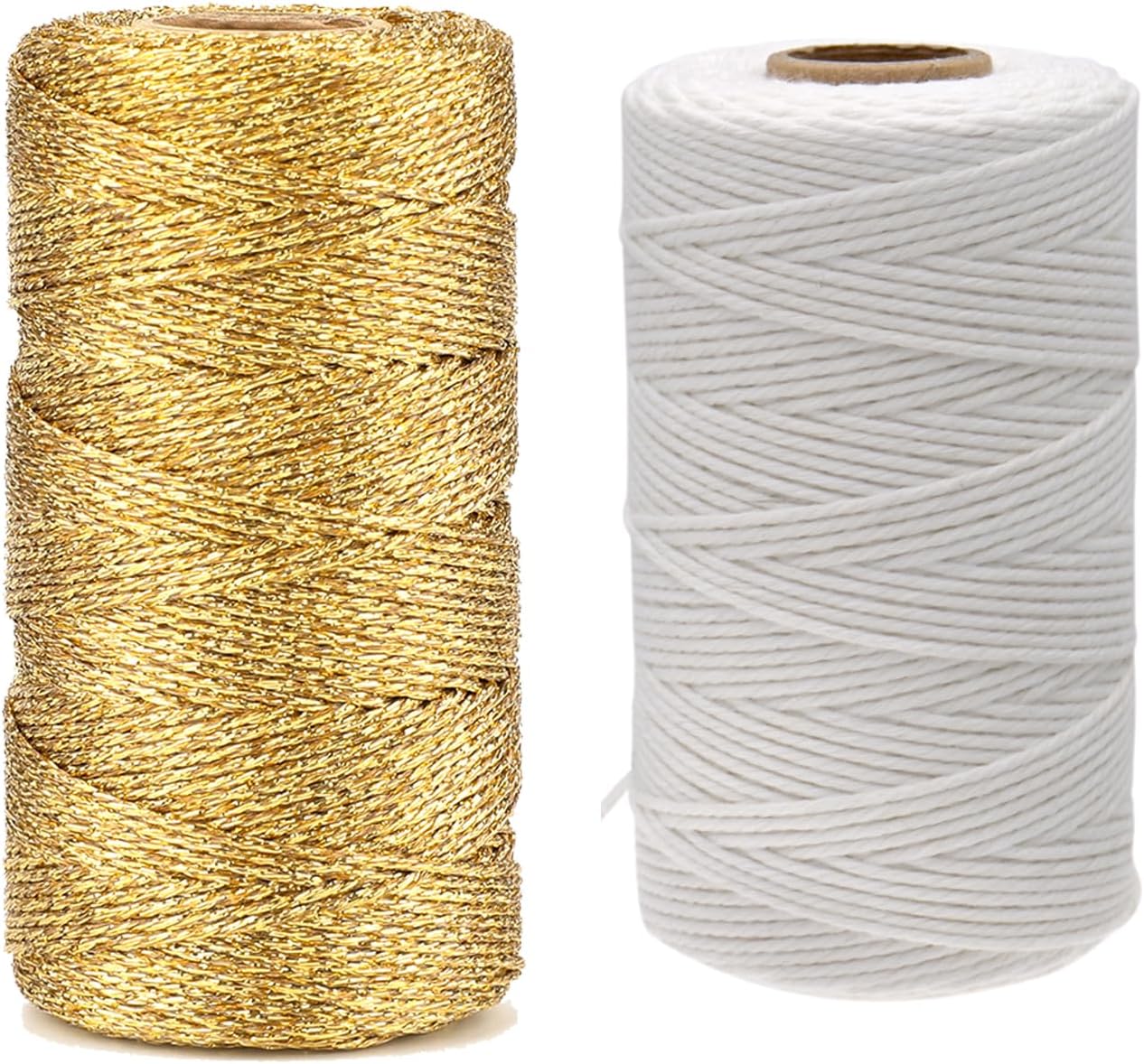 White Twine String and Gold Twine String
