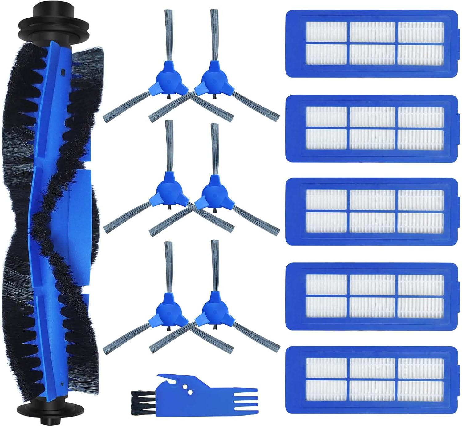Spare Accessories Compatible for eufy 11S Max, 30C Max, 15C Max, G32 Pro, Robotic Vacuum Replacements: 1 Roller Brush 6 Side Brushes 5 Unibody Filter ??? ??? ??? or ???