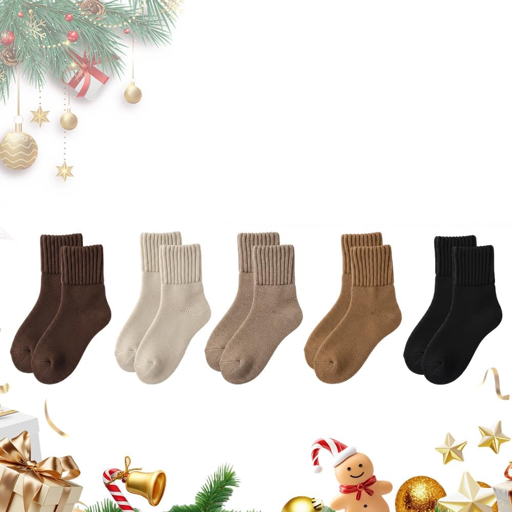 Women's Solid Mid Calf Socks, 2026 New Cozy Soft Comfy Warm Thick Cute Knit Crew Socks Multipack for Fall and Winter