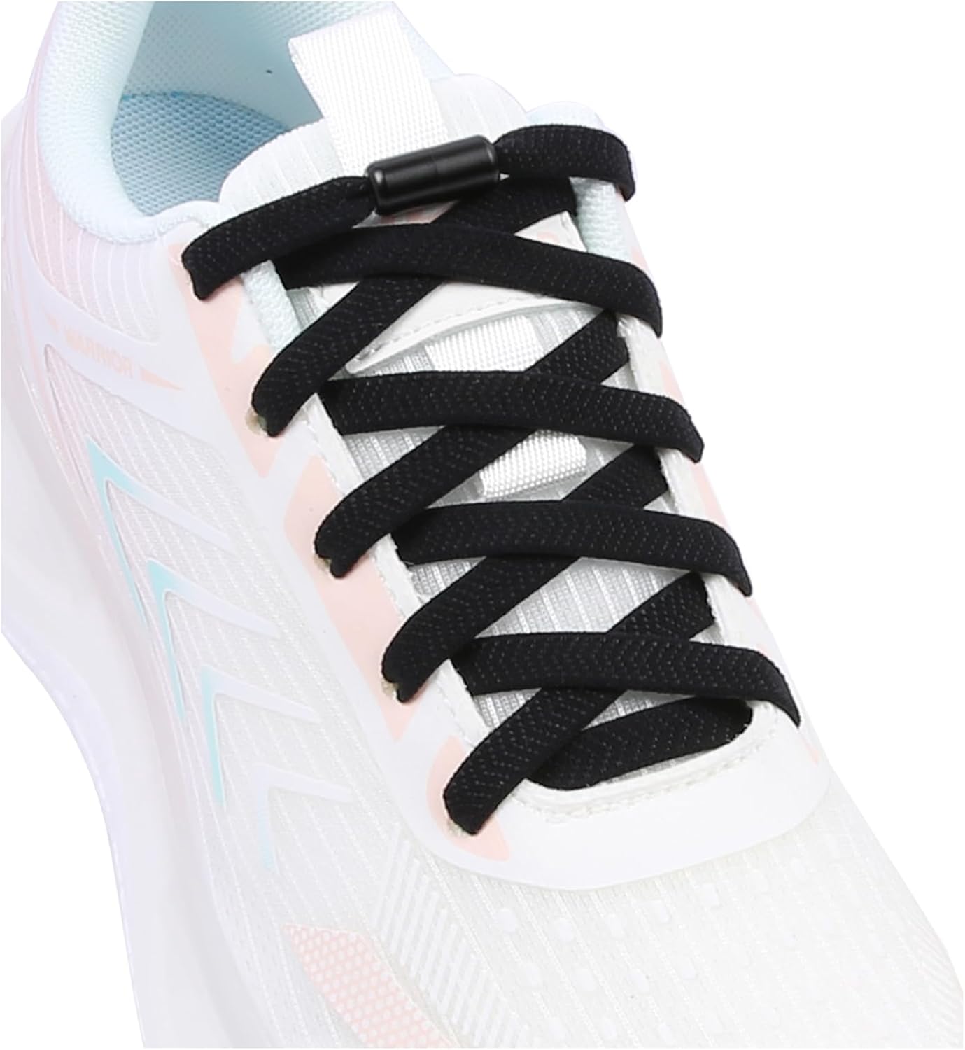 2 Pairs Elastic No Tie Shoe Laces for Adults and Kids Shoes, Tieless Flat Shoelaces for Sneakers