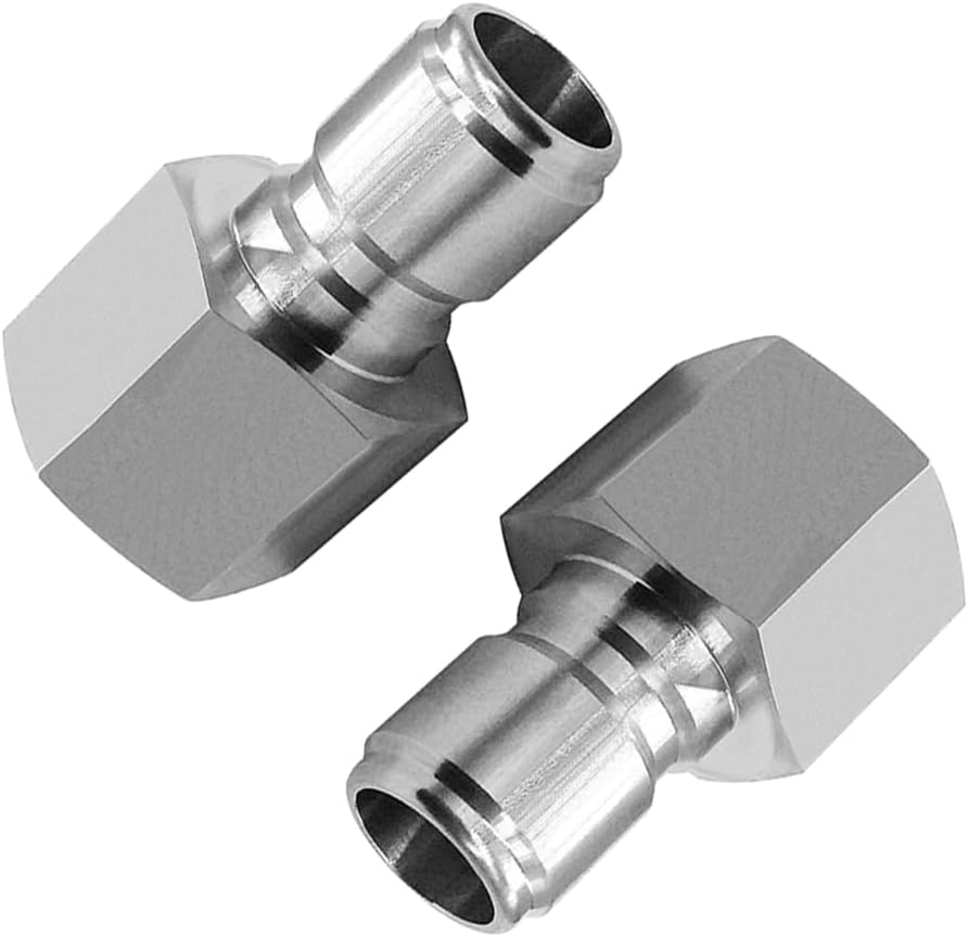 Female Quick Disconnect FPT 1/2" 304 Stainless Steel Homebrewing Connector (Pack of 2)
