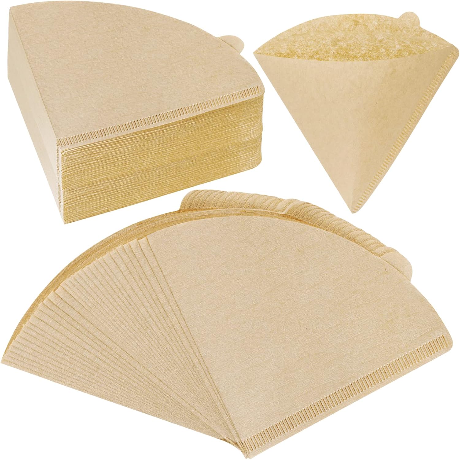 300 Counts Coffee Filters Cone Coffee Filters V60 Coffee Filter No.2 Coffee Filters 2-4 Cups Pour Over Coffee Filter Cone Natural Paper Coffee Filters