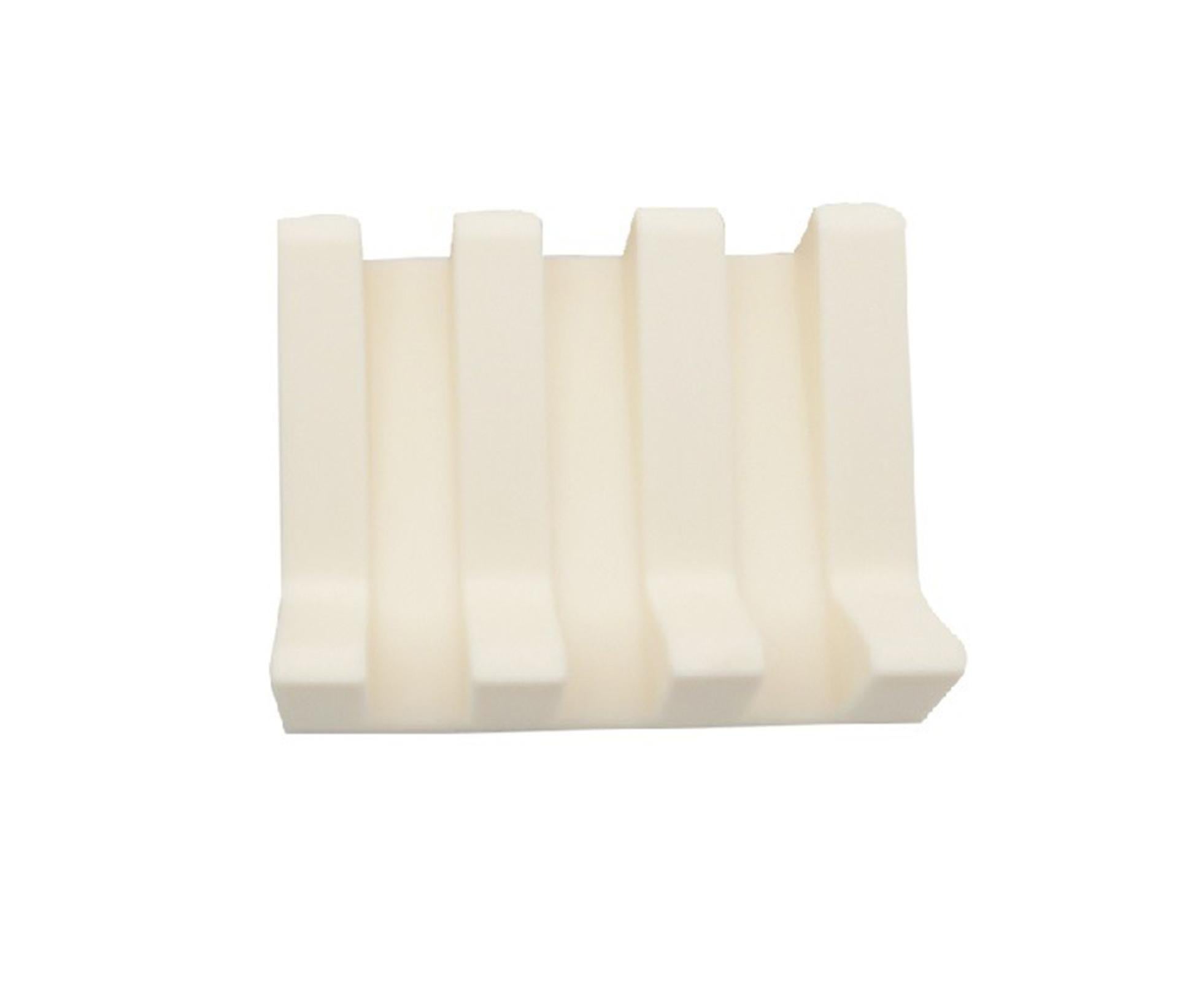 Soap Dish Easy Clean Self-draining Silicone Convenient Quick Drainage Soap Rack Toilet Supplies -Ivory