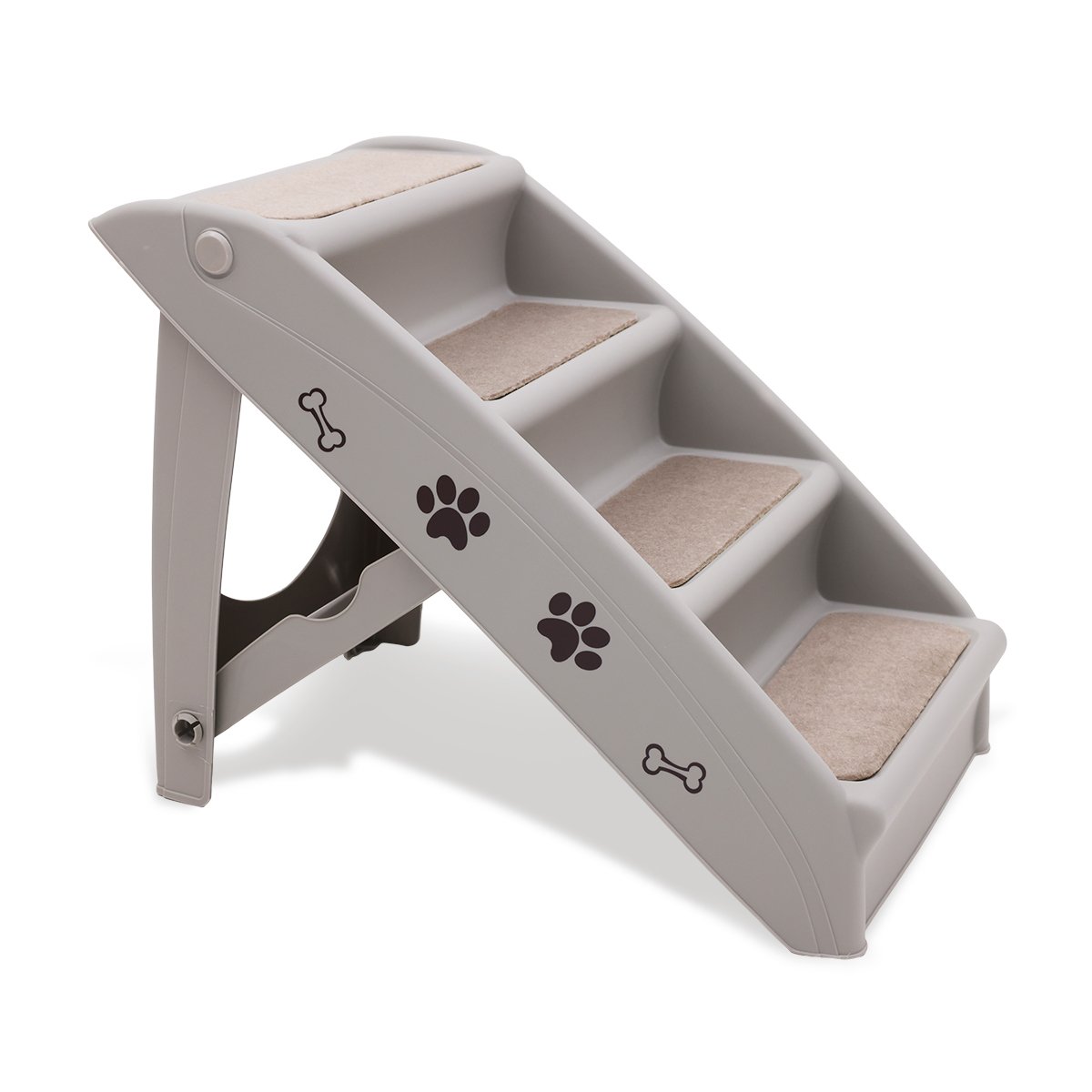 Furtastic Foldable Pet Stairs 50cm Non-Slip Dog Steps Portable Ladder Ramp for Small Dogs Cats High Bed Couch Car