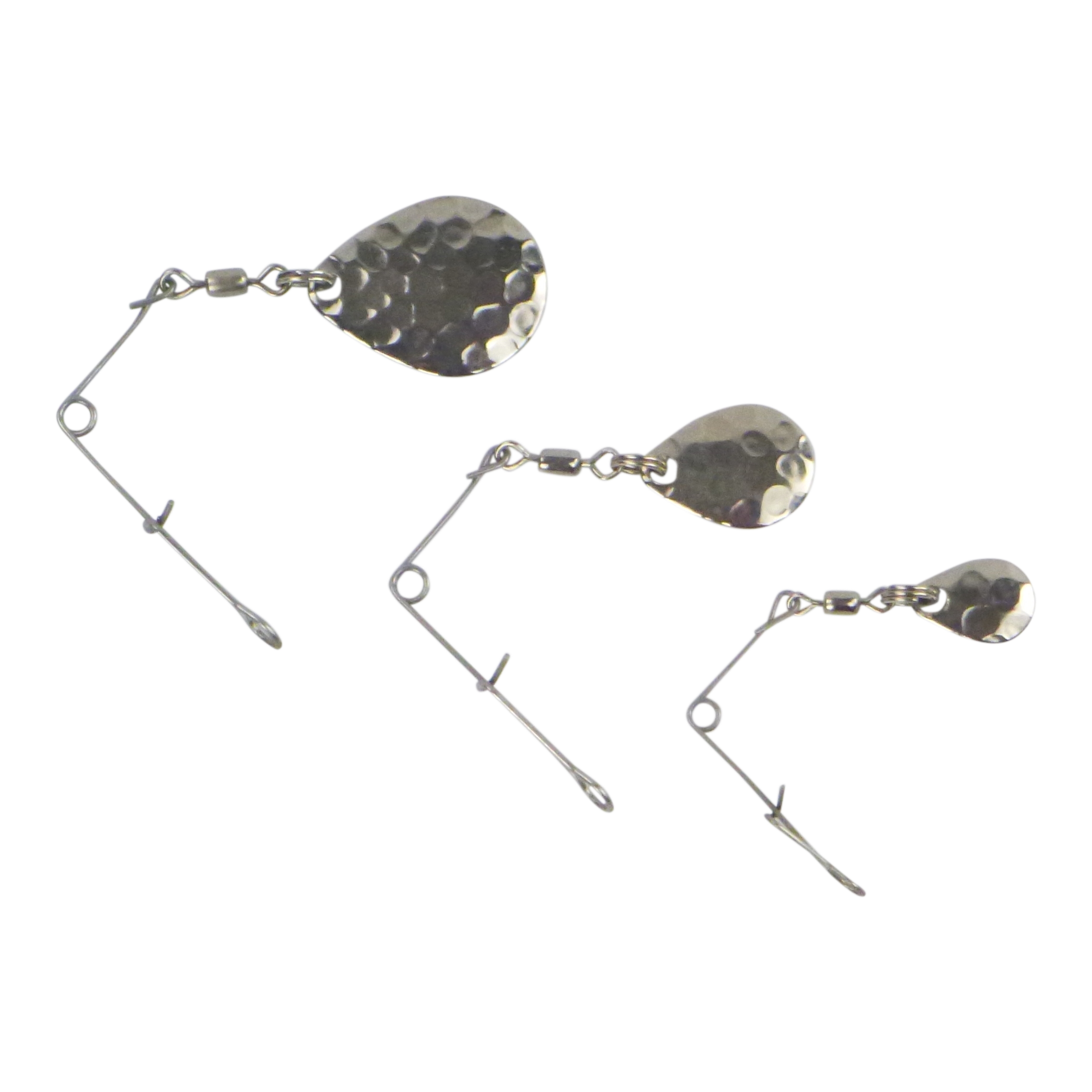 Swimerz Jig Spinner, Large, Hammered Nickel, 5 Pack
